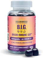 Del-Immune V + Ashwagandha - Gominolas B.I.G. (Brain Immune Gut) con Zinc, Vitamina D3 y Enzimas Digestivas (60 gominolas)