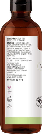 Cliganic Aceite de Vitamina E Puro 240.000 IU (240 ml) - Natural D-Alfa Tocoferol