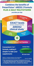 PreserVision AREDS 2 + Multivitamin 2-en-1, 80 Cápsulas Blandas