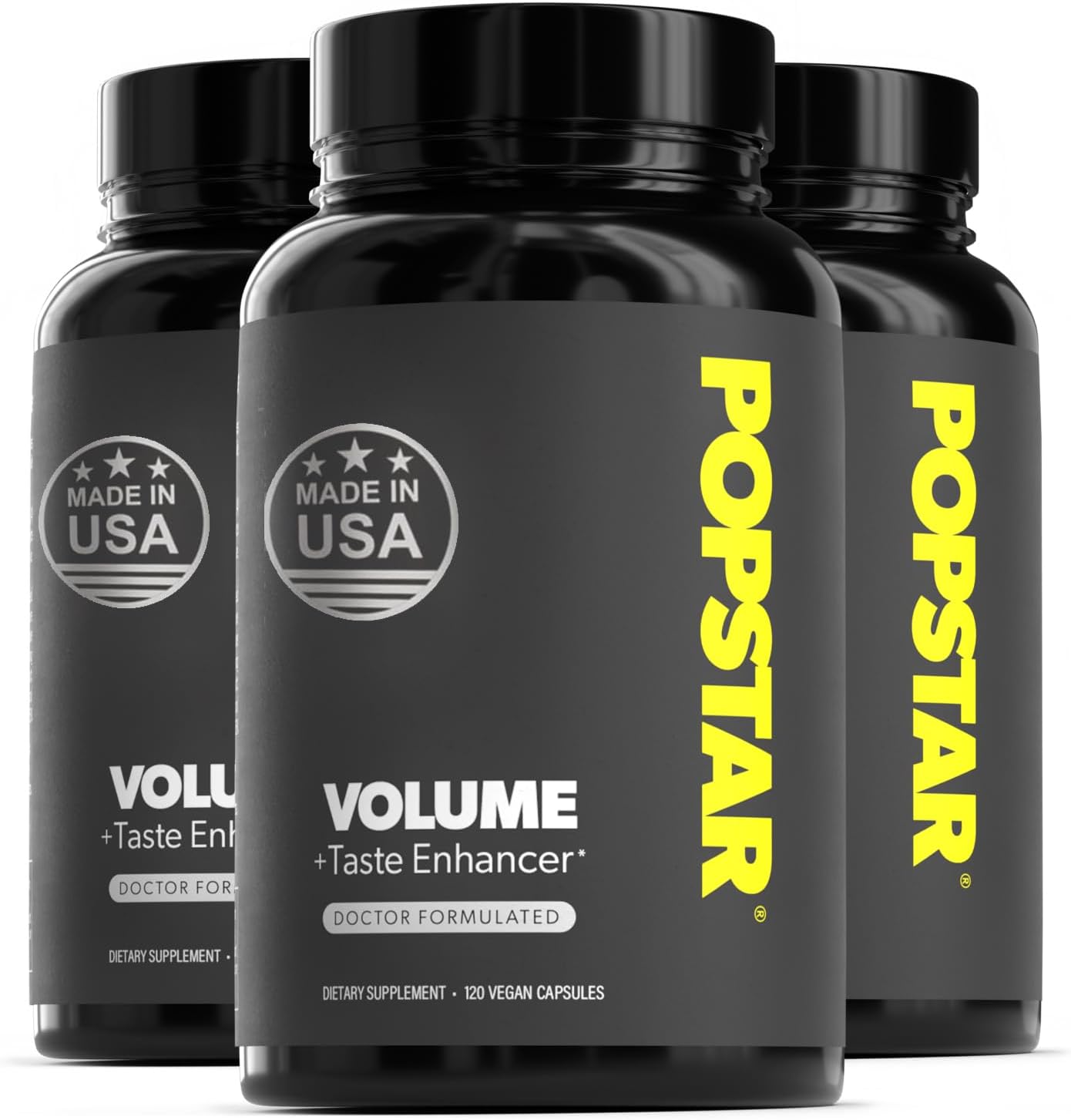 POPSTAR Labs Semen Volume Booster - Potenciador de Volumen de Semen - Salud y Fertilidad Masculina - Formulado por Médicos - Vegano - 240 Cápsulas (Suministro para 2 Meses)