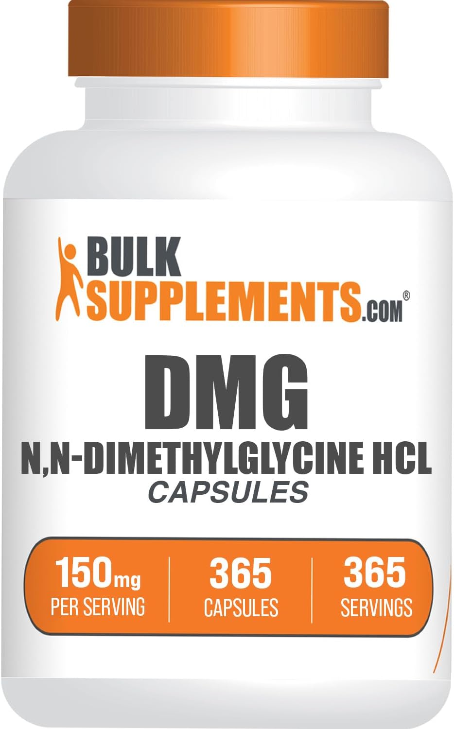 DMG HCl Cápsulas - N,N-Dimetilglicina, 150 mg, 365 Cápsulas