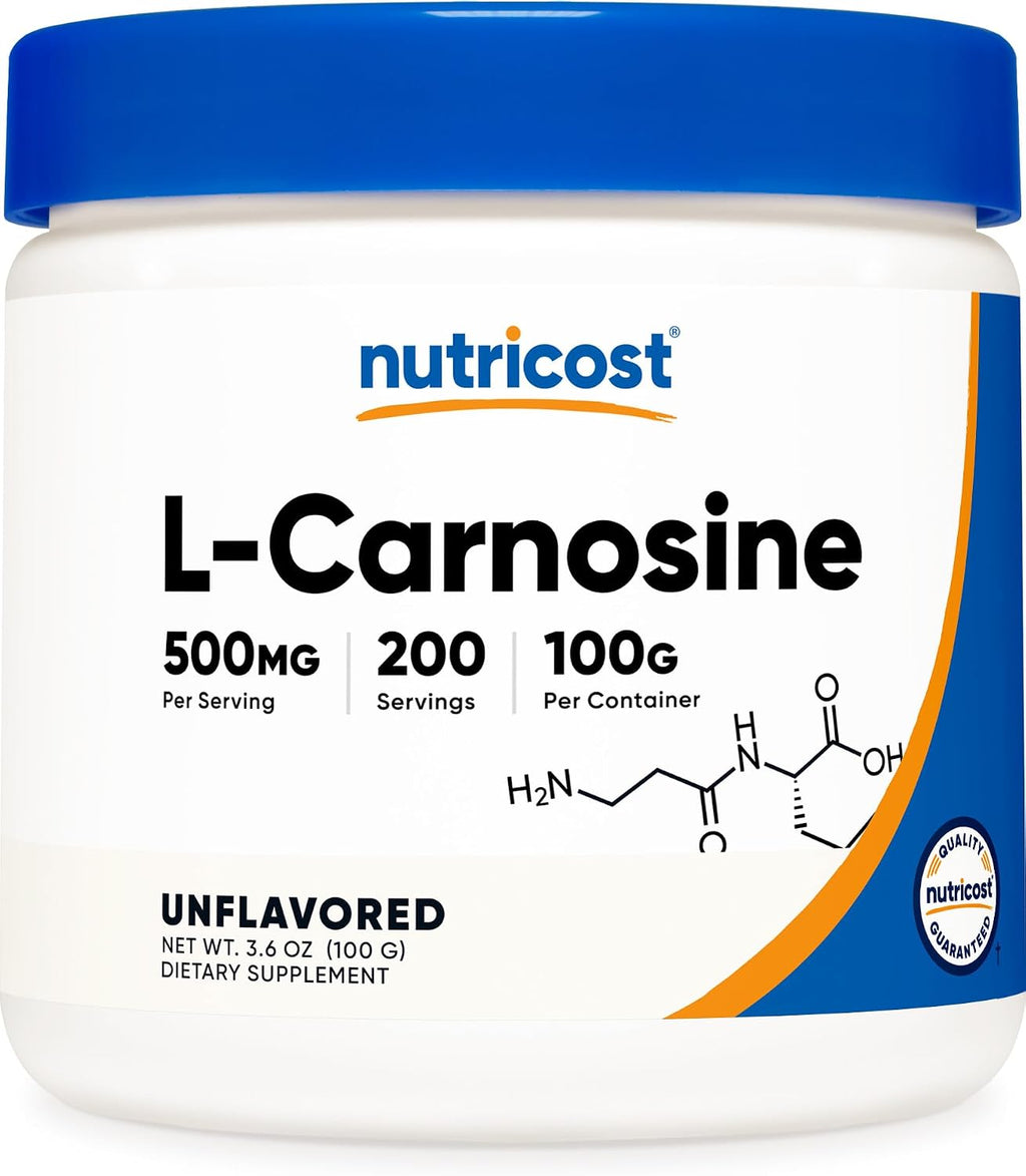 Nutricost L-Carnosina en Polvo 50g (100 Dosis) - No-GMO