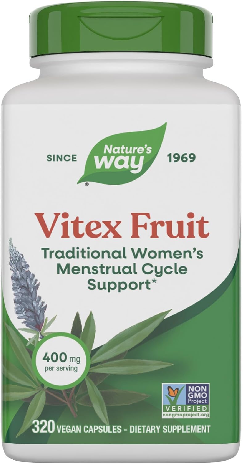 Nature's Way Vitex Fruit (Agnus-castus) - 320 Cápsulas, Vegano