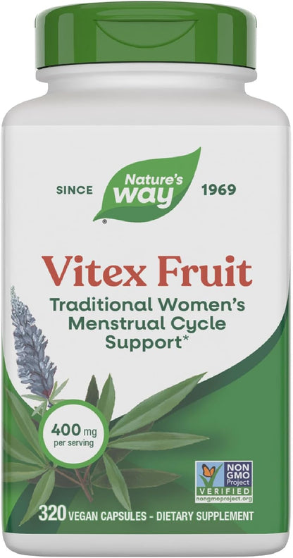 Nature's Way Vitex Fruit (Agnus-castus) - 320 Cápsulas, Vegano – Image 1