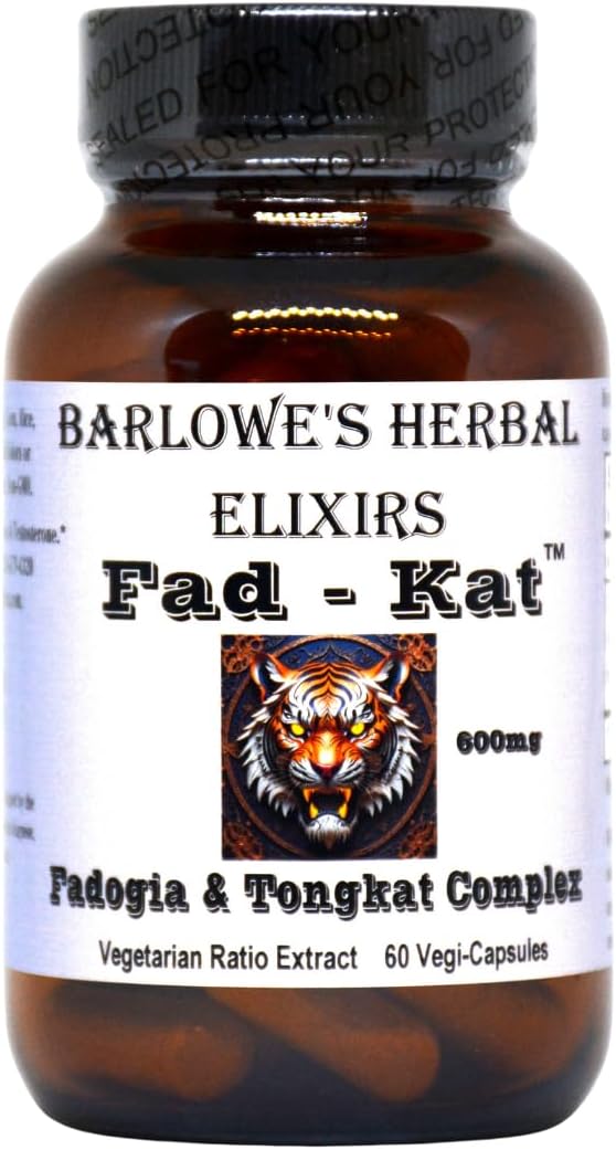 Fad-Kat Fadogia Agrestis y Tongkat Ali | 600mg por Cápsula | Apoyo al Rendimiento Deportivo | 60 Cápsulas Veganas | Sin Estearatos