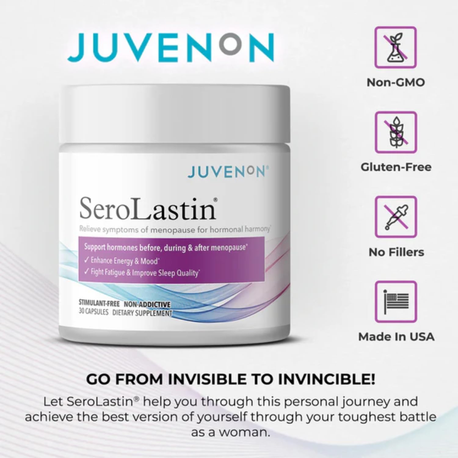 Juvenon Menopausia – Suplemento Natural para Mujeres, 30 Cápsulas