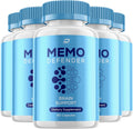 Memo Defender Brain Supplement Capsules – Fórmula Natural Máxima Potencia (5 Paquetes – 300 Cápsulas)