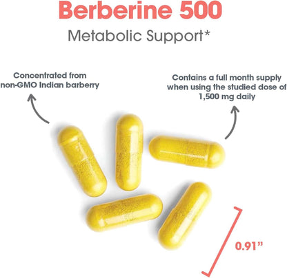ARG Berberine 500 - 500 mg Berberina HCl - – Libre de alérgenos comunes, gluten, lactosa y aditivos artificiales. – Image 6