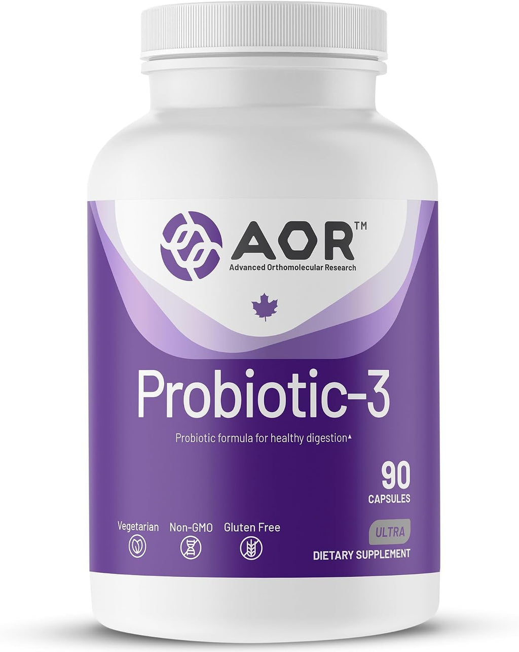 AOR Probiotic 3 – 90 Cápsulas para el Equilibrio Digestivo
