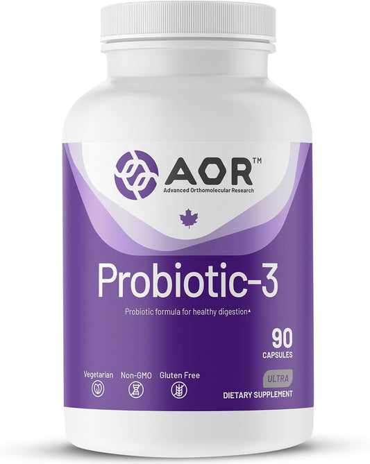 AOR Probiotic 3 – 90 Cápsulas para el Equilibrio Digestivo