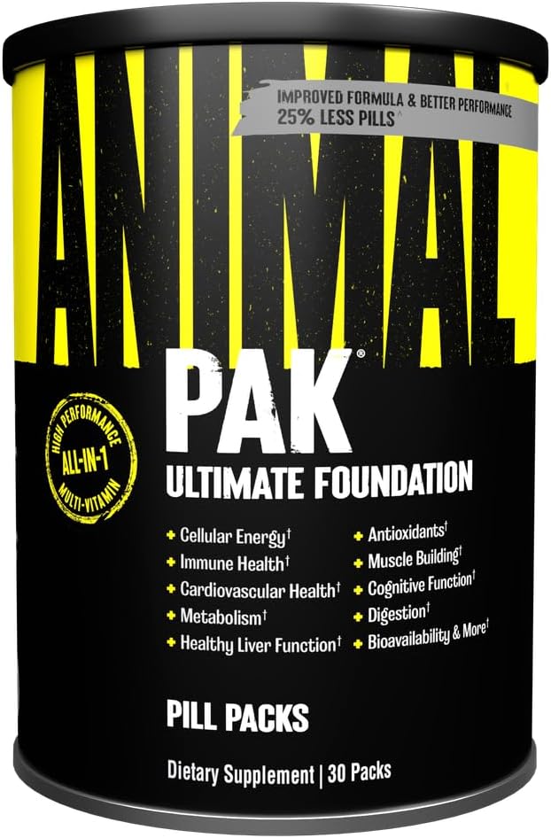Animal Pak - Multivitamínico Completo para Hombres y Mujeres, 30 Sobres