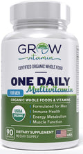 Multivitamínico Diario para Hombres con Vitaminas, Minerales y Alimentos Integrales Orgánicos - 90 Cápsulas