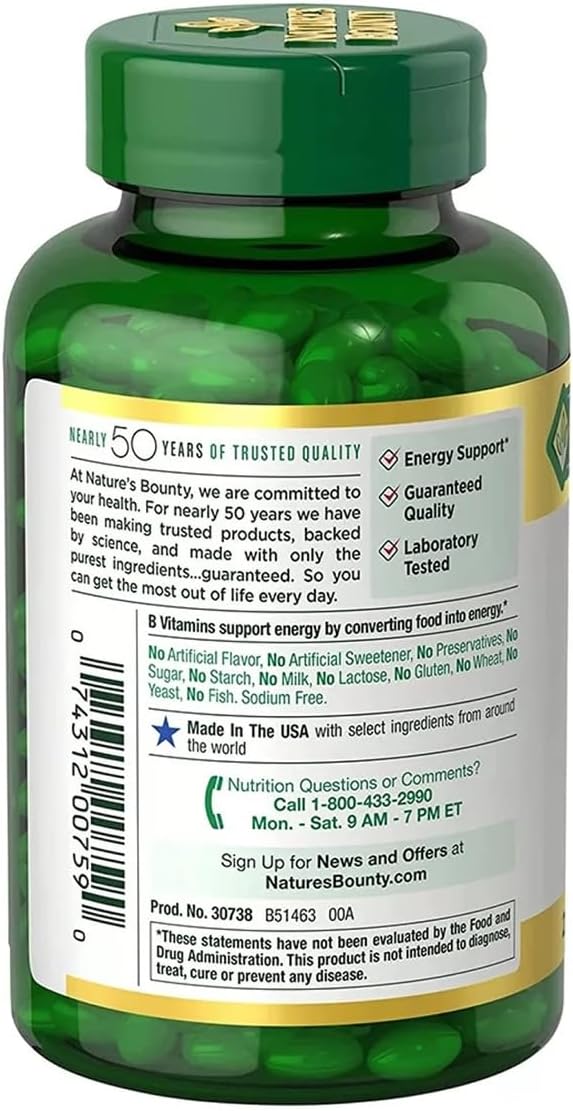 Nature's Bounty Biotina 10.000 mcg, 250 Cápsulas Blandas de Liberación Rápida