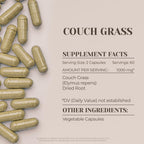 Garden Organics Couch Grass 120 Cápsulas - Suplemento Herbal de Grama de las Vías