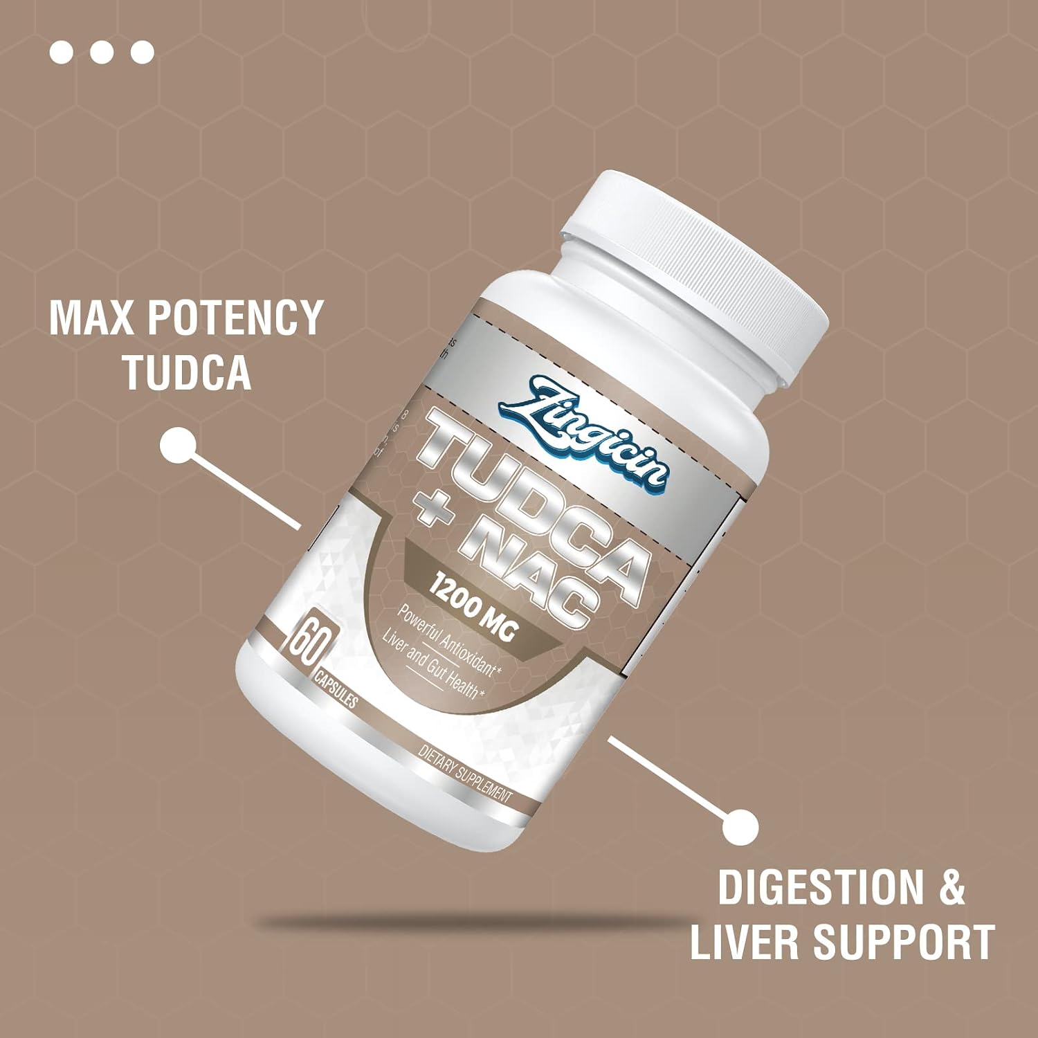 Zingicin TUDCA con NAC 1200mg - 60 Cápsulas - Suplemento Hepático