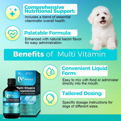Welsdom Suspensión Multivitamínica Completa para Perros - 240 ml | Apoya la Piel, el Pelaje, los Huesos y el Sistema – Image 5