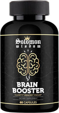 SOLOMON WISDOM Brain Booster – Suplemento Nootrópico para la Memoria – 60 Cápsulas Naturales para Mejorar el Enfoque y la Concentración