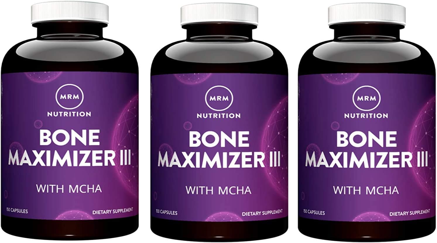 MRM Bone Maximizer III – Suplemento Óseo con MCHC, 150 Cápsulas (Pack de 3)