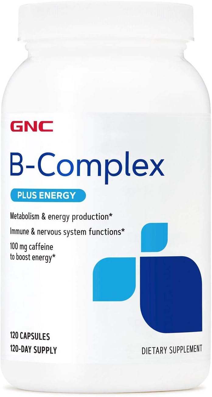 GNC B-Complex Plus Energy | Metabolismo y Producción de Energía | 120 Comprimidos