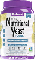 BlueBonnet Nutrition Copos de Levadura Nutricional No Amarga - Proteína Vegetal, Vitaminas B y Vitamina D - No Transgénico, Vegano, Kosher, Sin Gluten, Sin Soja - 300 g, 30 Raciones
