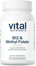 Vital Nutrients Vitamina B12 y Metilfolato - 100 Cápsulas - Metilcobalamina y 5-MTHF