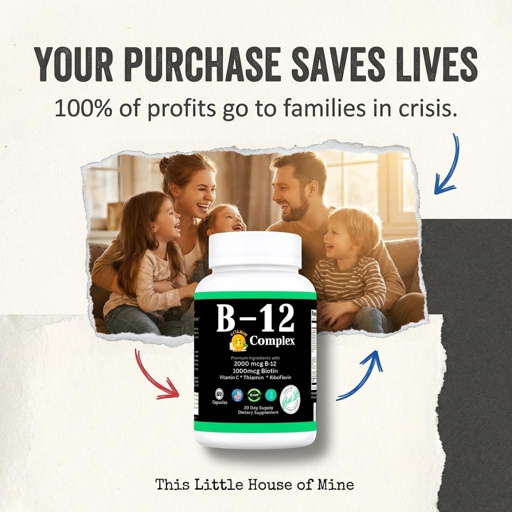 THIS LITTLE HOUSE OF MINE B-12 Vitamin Complex, 2000mcg B-12 con Vitamina C