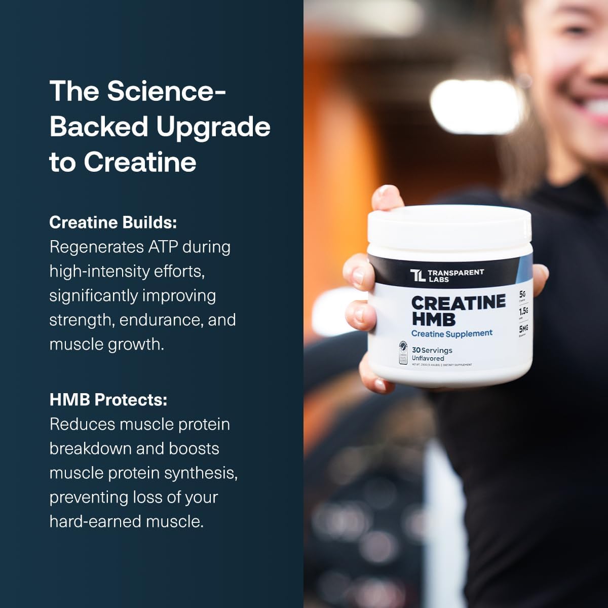 Transparent Labs Creatine HMB - Creatina Monohidrato con HMB, Fresa Limón (30 dosis)
