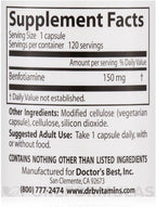 Doctor's Best - Best Benfotiamine (150 mg) 120 Cápsulas Vegetales