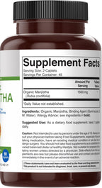 Brieofood Manjistha Orgánica 1500mg, 90 Comprimidos Vegetarianos
