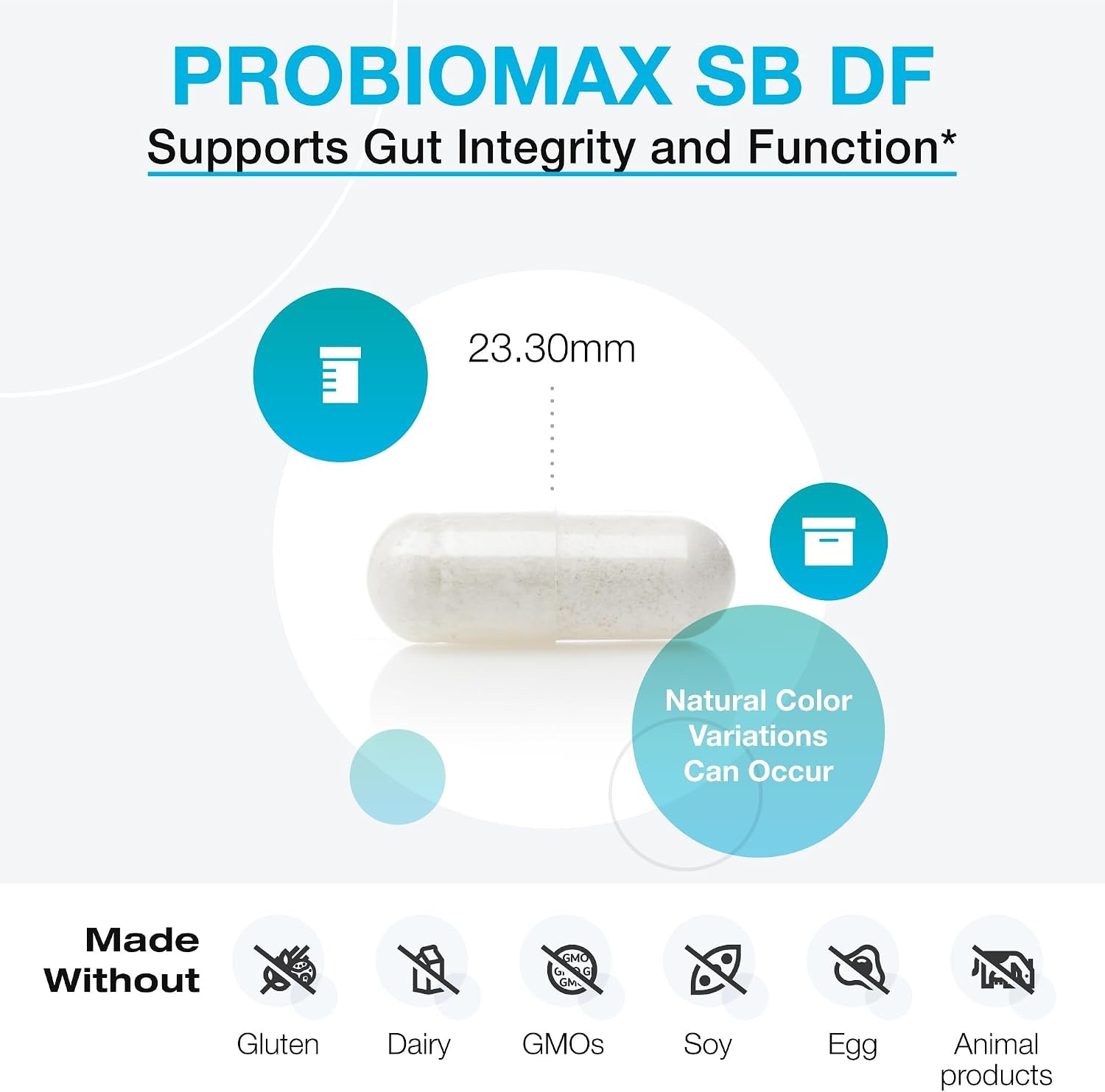XYMOGEN ProbioMax Sb 35B - 35 Mil Millones UFC Probiótico para la Salud Digestiva - Saccharomyces Boulardii - Vegetal, No-GMO y Sin Gluten - 30 Cápsulas