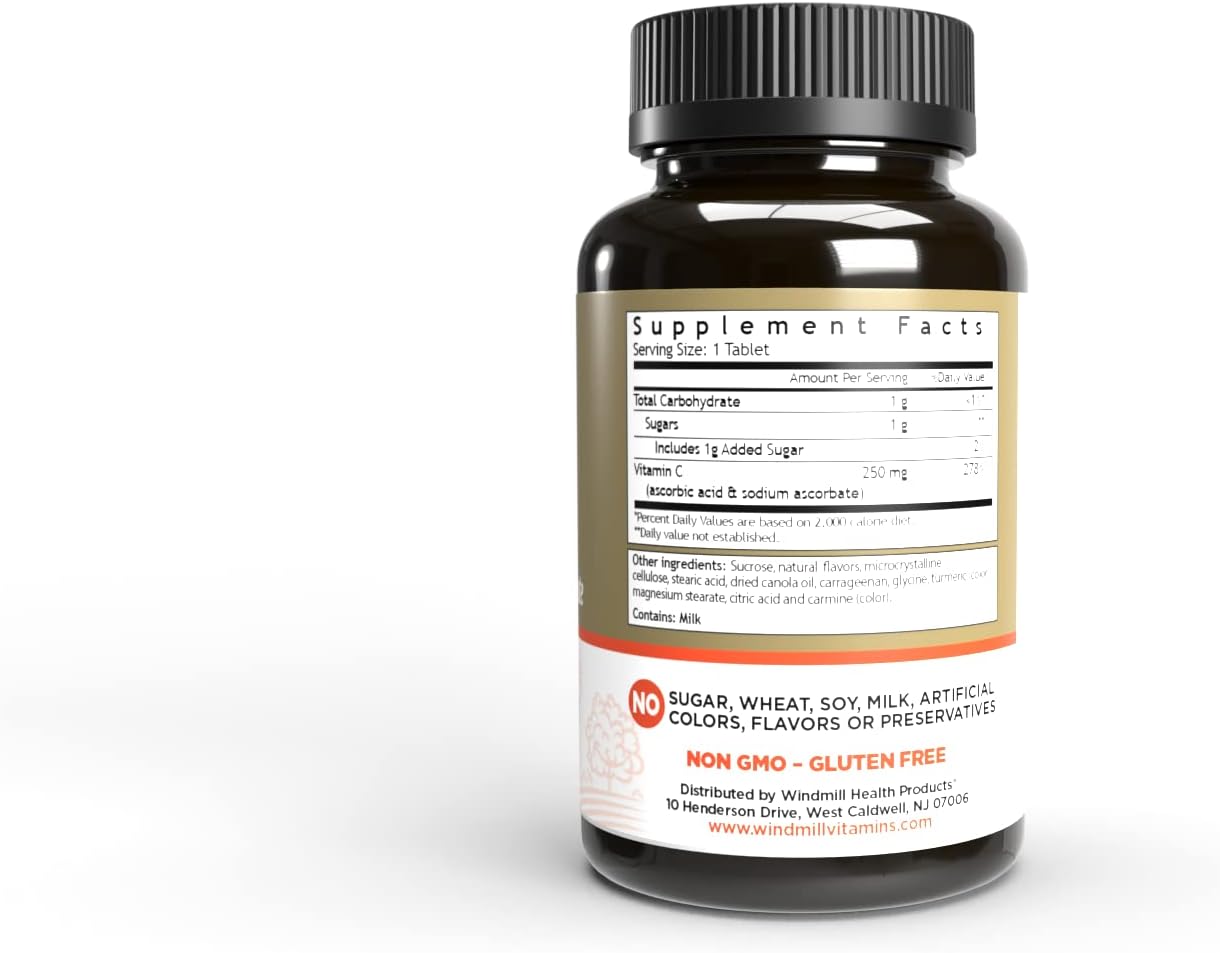 Vitamina C Masticable 250 mg – 60 Comprimidos – Windmill