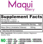 Cápsulas de Extracto Puro de Baya de Maqui (500 mg, 30 cápsulas)