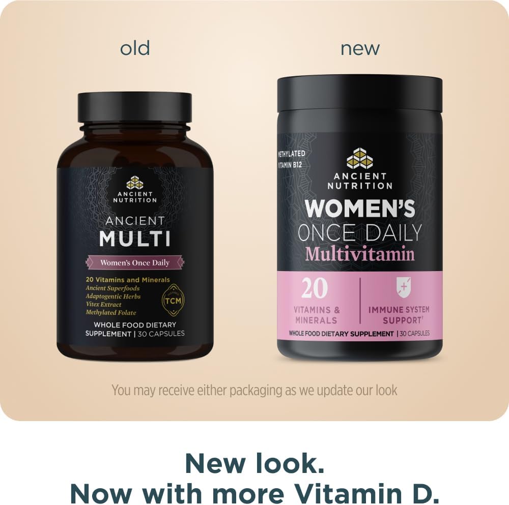 Ancient Nutrition Women's 1-Day Multivitamin, 30 Cápsulas