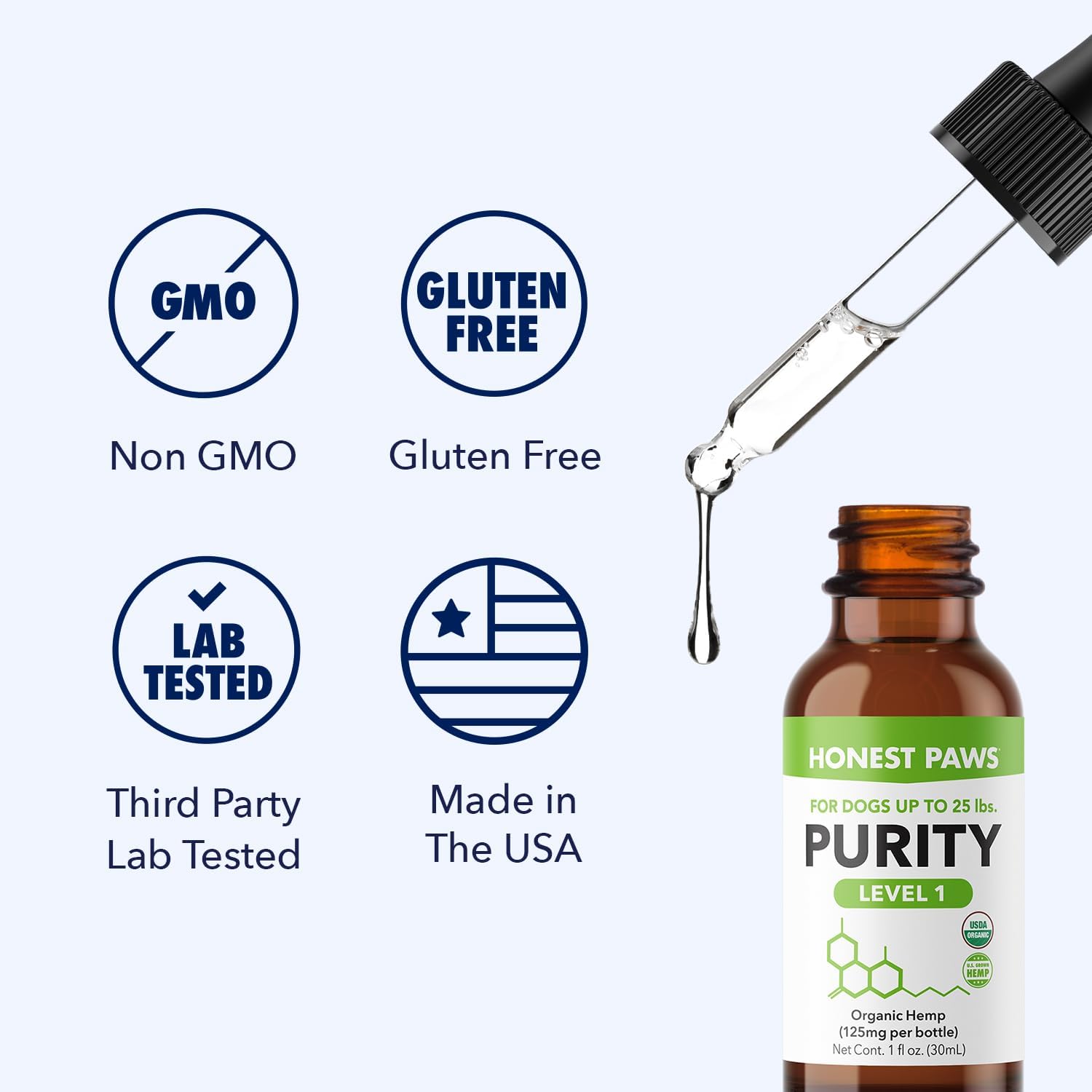 Aceite de Cáñamo para Perros - Gotas Calmantes de Aceite de Semilla de Cáñamo - Rico en Omega 3, 6 y 9