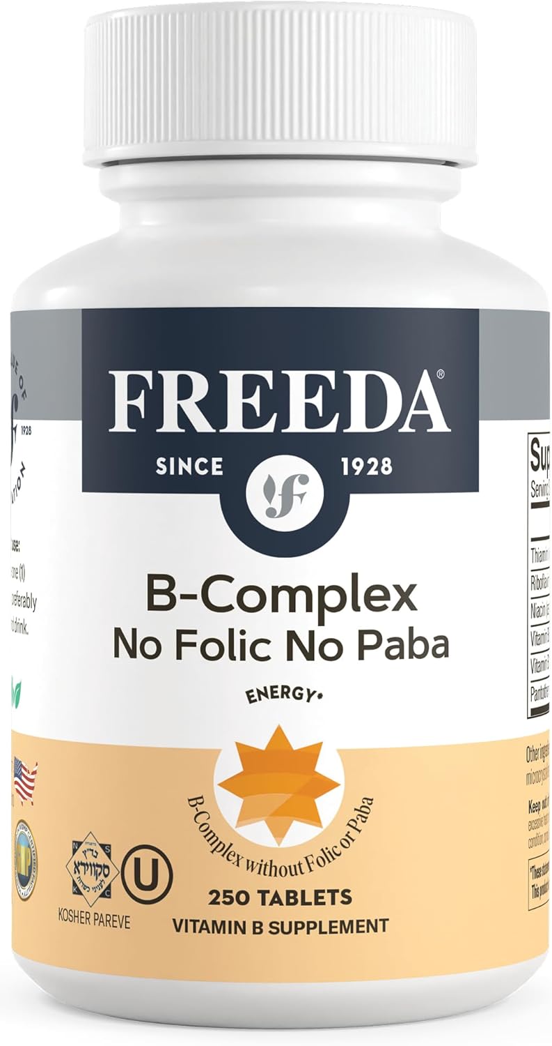 Freeda Complejo B Sin Ácido Fólico ni PABA – Super B Complex (100 Comprimidos)