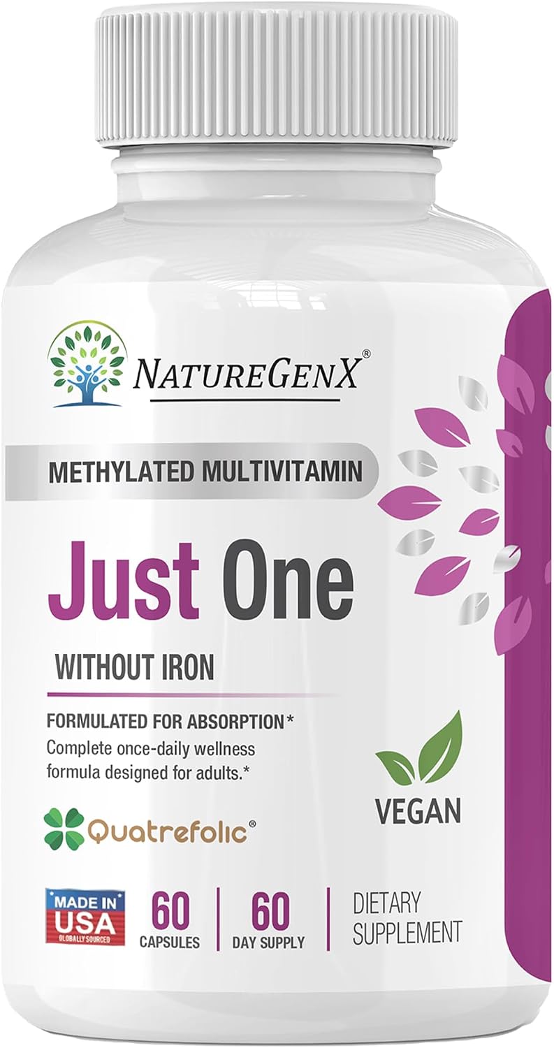 NatureGenX Just One Daily Methylated Multivitamin – Iron-Free – 60 Cápsulas (2 Meses)