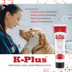 K-Plus Potasio Gluconato Renal Gel Plus Arándano y EPA para Perros y Gatos - 3 Pack