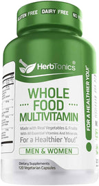 Herbtonics Multivitamínico Vegano Completo para Hombres y Mujeres - 120 Cápsulas