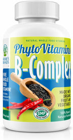Nature's Brands Organic Whole Food Vitamin B-Complex by PhytoVitamins; 120-Count Vegetarian Capsules