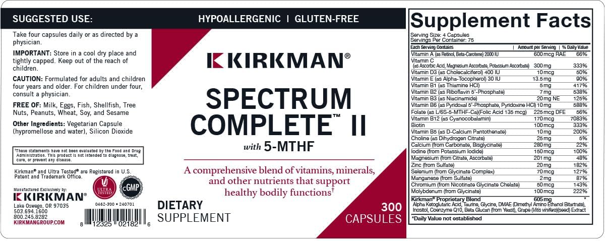 Spectrum-Complete II Cápsulas - Hipoalergénico