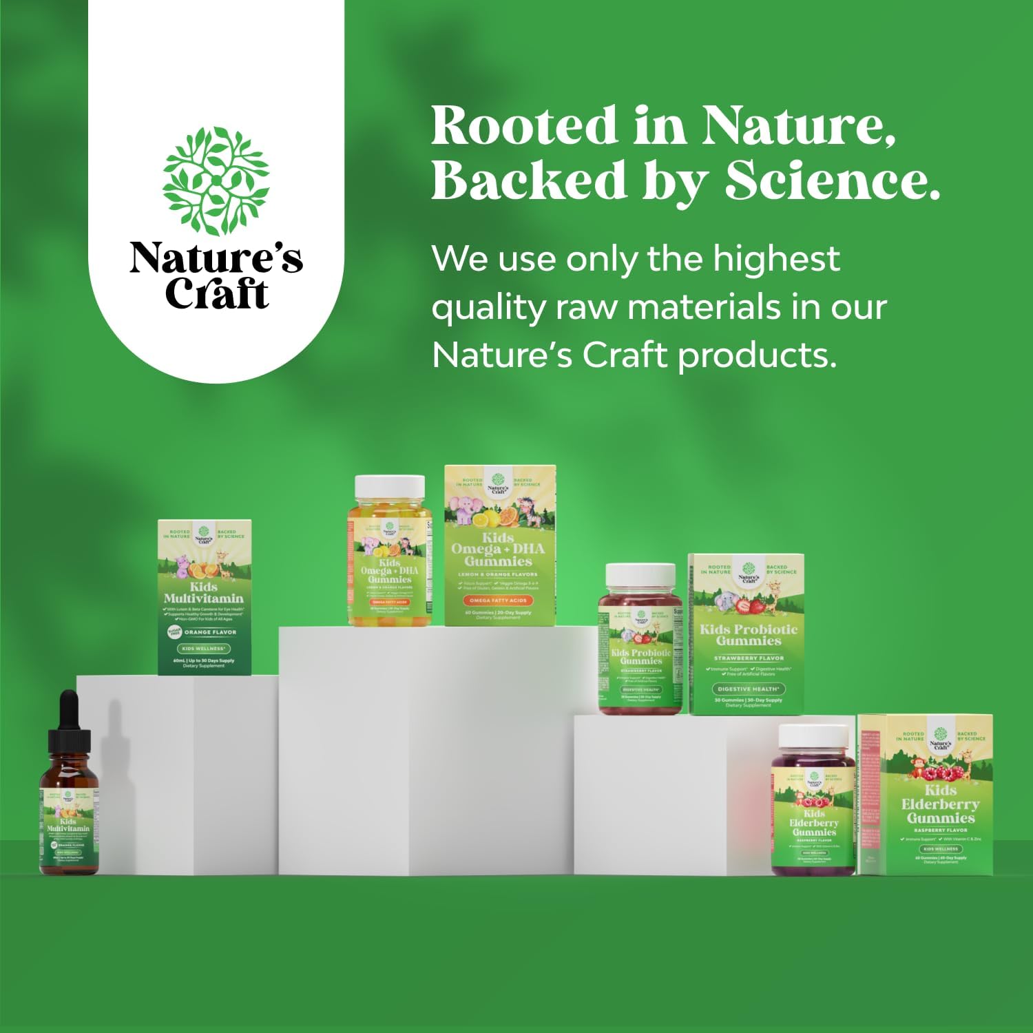 Natures Craft Gominolas Multivitamínicas para Niños - Vegano - 14 Vitaminas y Minerales Esenciales - 120 Unidades