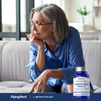 Piping Rock L-Metilfolato 1000 mcg - 200 Cápsulas - Forma Activa de Ácido Fólico - No-GMO, Sin Gluten