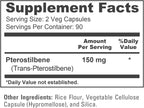 NusaPure Pterostilbene 150mg 180 Cápsulas Vegetales (No-GMO, Vegano)