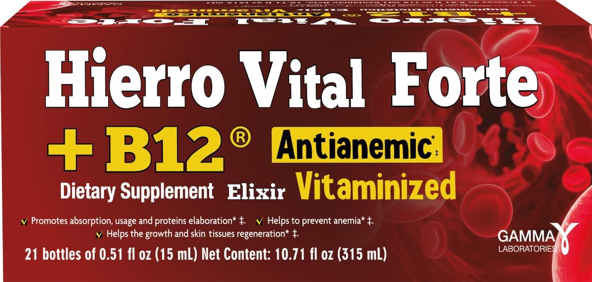 HIERRO VITAL Forte + B12 Antianémico, 21 comprimidos