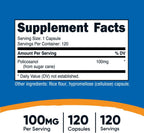 Nutricost Policosanol 100mg - 120 Cápsulas - Sin Gluten, No GMO, Vegetariano