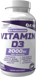 EAS Vitamina D3 2000 UI | Salud ósea, muscular e inmunidad | Cyclosome Technology | 100 comprimidos