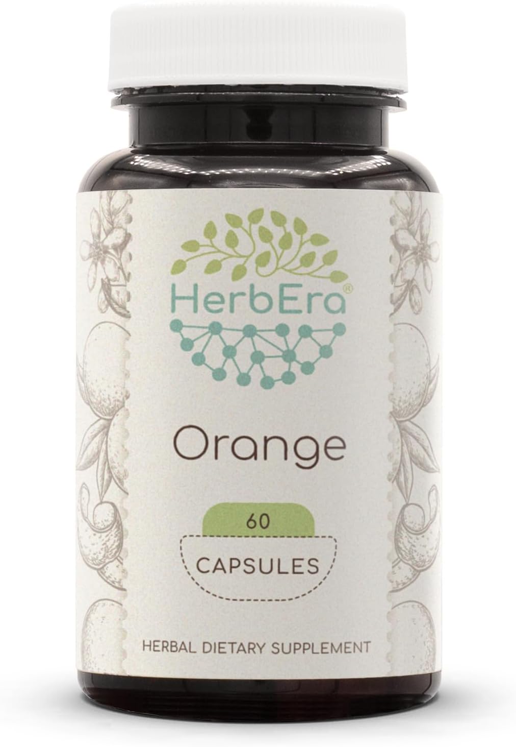 Cáscara de Naranja (Citrus sinensis) 500 mg, 60 Cápsulas