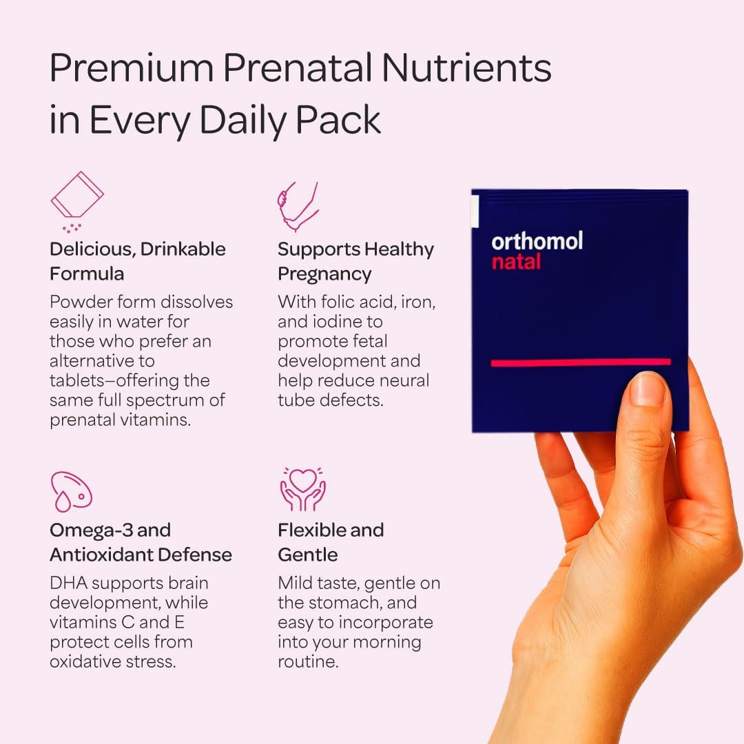 Orthomol Natal: Suplemento Prenatal Integral para Fertilidad, Embarazo y Lactancia (30 Sobres)