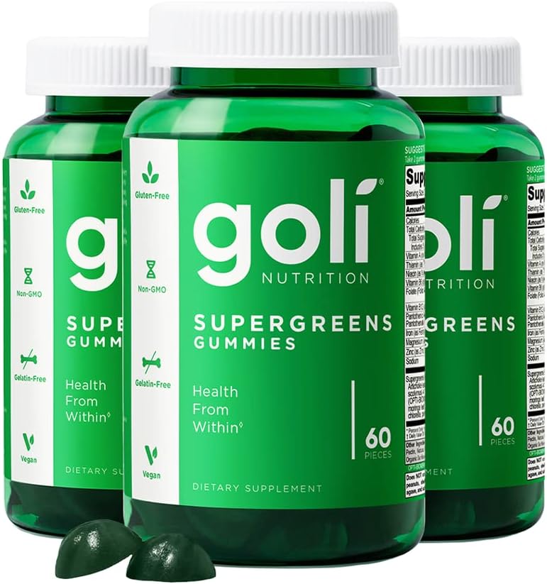 Goli SuperGreen Vitamin Gummy - 60 Gomitas de Vitaminas y Minerales Esenciales