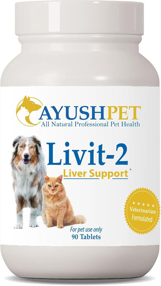Ayush Pet Livit-2 - Natural Liver Supplement for Pets (90 Doses)